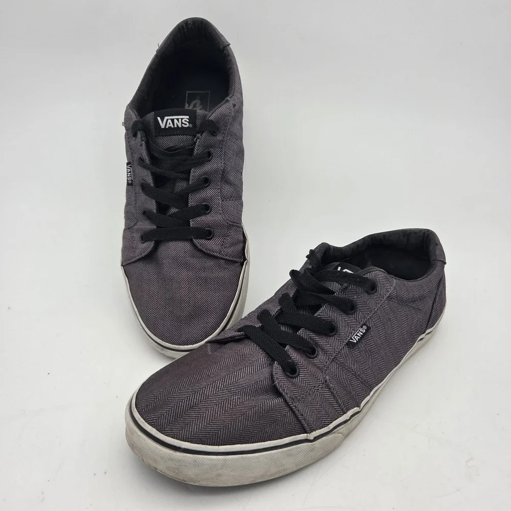 Vans Shoes Mens Size 12 Herringbone Low Top Skate Casual Lace Up Sneakers